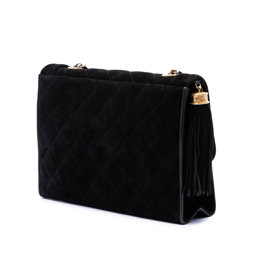 Pre-Loved Chanel Quilted Suede Tassel Flap - Picture 2 of 8